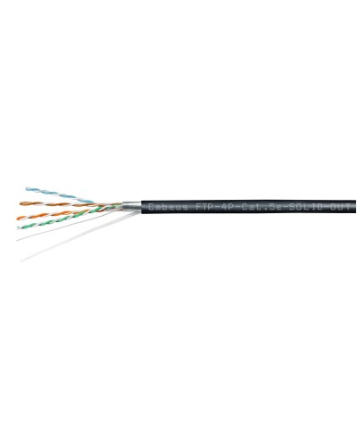 FTP-4P-Cat.5e-SOLID-OUT-PE-UV (11792c). Кабель «витая пара» (LAN) для структурированных систем связи. CABEUS в Артеме