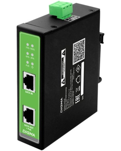 DNP90W48GDXM 10/100/1000BASE-T 90Вт 37-57В(DC). Инжектор PoE. Digma в Артеме