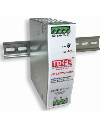 UPS 120W/24V/DIN. Блок бесперебойного питания. FARADAY в Артеме
