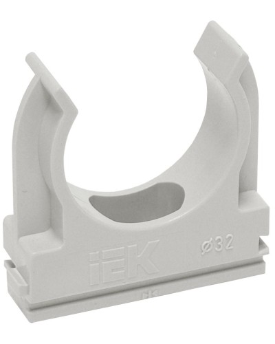 Держатель с защёлкой D25 серый ELASTA (100 шт) (CTA10D-CF25-K41-100). Держатель с защёлкой. IEK в Артеме