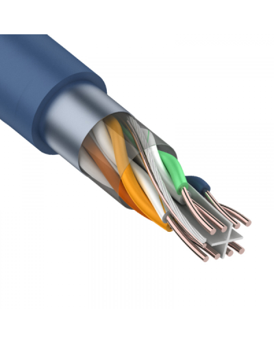 F/UTP, CAT 6, PVC, 4PR, 23AWG, INDOOR, SOLID, синий, 305 м, REXANT (01-0147). Кабель «витая пара» (LAN) для структурированных систем связи. Rexant в Артеме