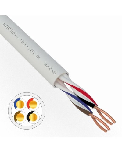 КПСВВнг(А)-LSLTx 2х2х0,75 REXANT (01-4876). Кабель для систем передачи данных пониженной пожароопасности c низким дымо- и газовыделением, с низкой токсичностью продуктов горения. Rexant в Артеме