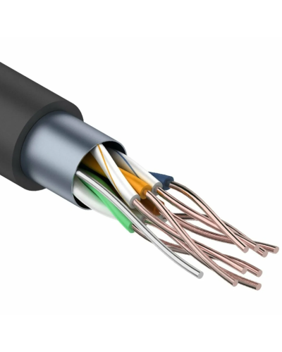 F/UTP, CAT 5e, PE, 4PR, 24AWG, OUTDOOR, SOLID, черный, 305м REXANT (01-0146-1). Кабель «витая пара» (LAN) для структурированных систем связи. Rexant в Артеме