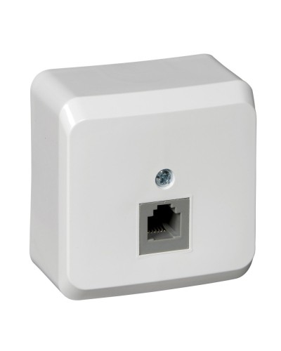 Этюд розетка RJ11 1-местная, о/у, белый (TELA-001B). Розетка телефонная. Systeme Electric в Артеме