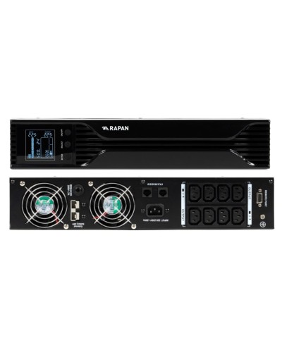 RAPAN-UPS 1000 RACK+2х9Ah (RAPAN-UPS 1000-RACK-IN-2х9-E) (8958). Бесперебойный источник питания. Бастион в Артеме