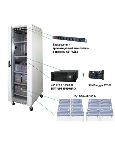 SKAT UPS 10000 SNMP (484). Комплекс бесперебойного питания. Бастион в Артеме
