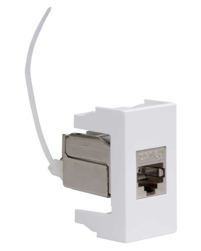 Розетка RJ-45 Viva 1 модуль кат.6A белая (45078). Розетка компьютерная экранированная с одним разъёмом. ДКС в Артеме