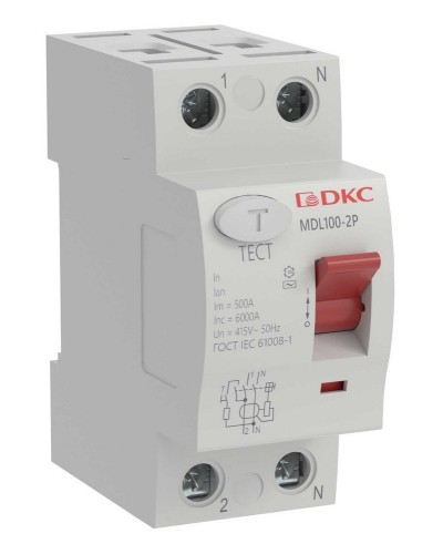 YON MAX MDL100 ВДТ, 2P, 30mA, 63A, АС (MDL100-2P2-63-AC). Автоматический выключатель дифференциальный (УЗО). ДКС в Артеме