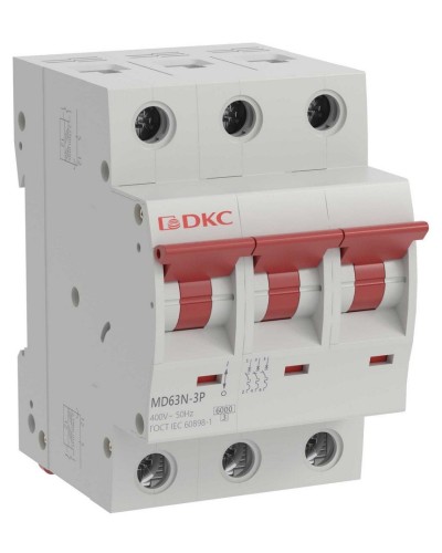 YON max MD63N 3P 10А 6кА C (MD63N-3PC10). Автоматический выключатель. ДКС в Артеме